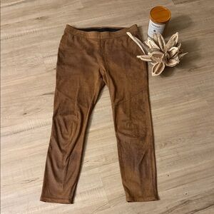 Free People Tan Faux Suede Pants